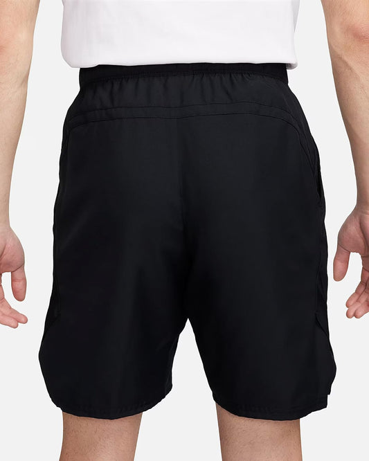 Men’s Black Athletic Training Shorts with Elastic Waistband